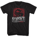 Scarface-S Is For Scarface-Black Adult S/S Tshirt - Coastline Mall