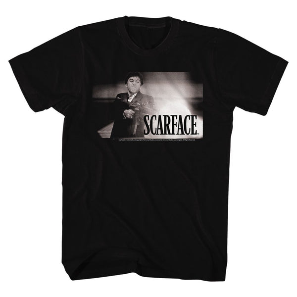 Scarface-Whitefire-Black Adult S/S Tshirt - Coastline Mall