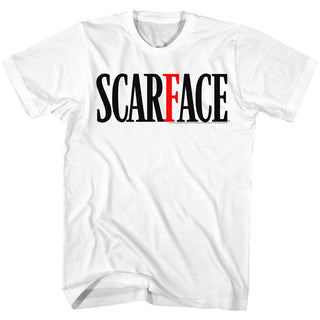 Scarface-Logo-White Adult S/S Tshirt - Coastline Mall