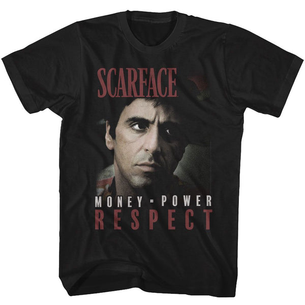 Scarface-Money Power-Black Adult S/S Tshirt - Coastline Mall