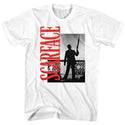 Scarface-Red Logo-White Adult S/S Tshirt - Coastline Mall