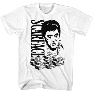 Scarface-Big Tony-White Adult S/S Tshirt - Coastline Mall