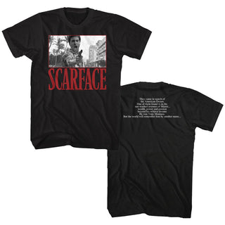 Scarface-Other Name Scarface-Black Adult S/S Front-Back Print Tshirt - Coastline Mall