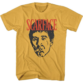 Scarface - Scarface Face Logo Ginger Adult Short Sleeve T-Shirt tee - Coastline Mall