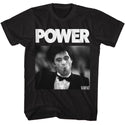 Scarface-Scarface Power-Black Adult S/S Tshirt