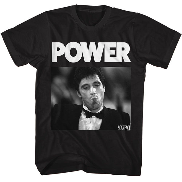 Scarface-Scarface Power-Black Adult S/S Tshirt