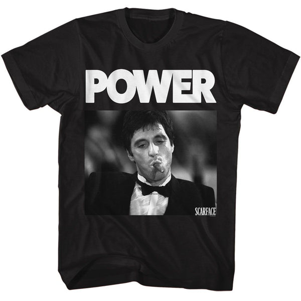 Scarface-Scarface Power-Black Adult S/S Tshirt