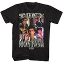 Scarface-Scarface Collage 2-Black Adult S/S Tshirt