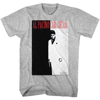 Scarface-Cortada-Gray Heather Adult S/S Tshirt - Coastline Mall