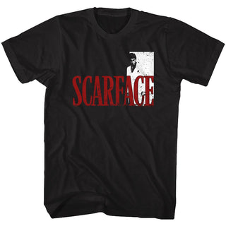 Scarface-SF Red White-Black Adult S/S Tshirt - Coastline Mall