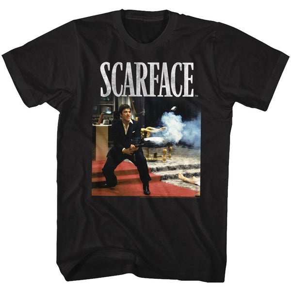 Scarface-Hello Friend-Black Adult S/S Tshirt - Coastline Mall