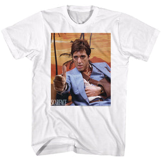 Scarface-Thumbs & Ammo-White Adult S/S Tshirt - Coastline Mall