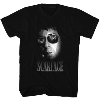Scarface-Aviators-Black Adult S/S Tshirt - Coastline Mall