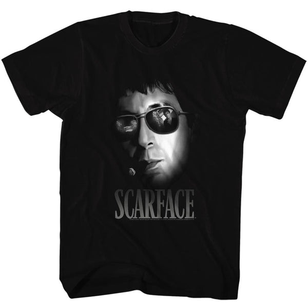 Scarface-Aviators-Black Adult S/S Tshirt - Coastline Mall