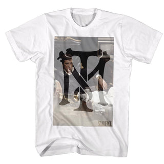 Scarface-Tony montana-White Adult S/S Tshirt - Coastline Mall