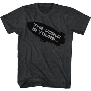 Scarface-Blimp-Black Heather Adult S/S Tshirt - Coastline Mall