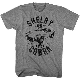 Carroll Shelby-Shelbycobra-Graphite Heather Adult S/S Tshirt - Coastline Mall