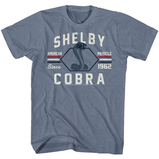Carroll Shelby - American Muscle | Indigo Heather S/S Adult T-Shirt - Coastline Mall
