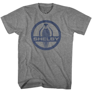 Carroll Shelby-Cobra Snake Logo-Graphite Heather Adult S/S Tshirt - Coastline Mall
