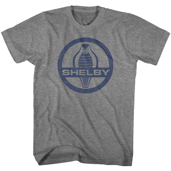 Carroll Shelby-Cobra Snake Logo-Graphite Heather Adult S/S Tshirt - Coastline Mall