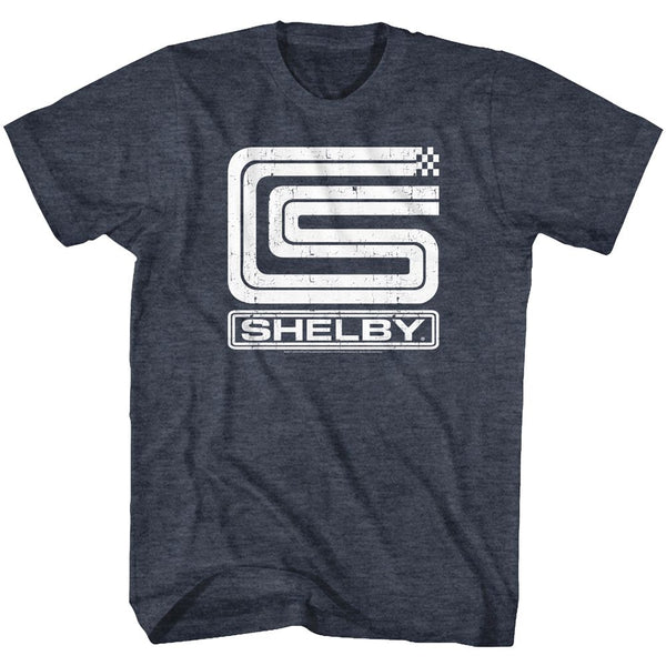Carroll Shelby-Cs Logo-Navy Heather Adult S/S Tshirt - Coastline Mall