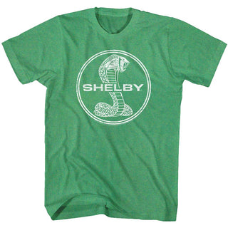 Carroll Shelby-Circle Monochrome-Kelly Heather Adult S/S Tshirt - Coastline Mall