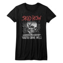 Skid Row-Graffiti Gone Wild-Black Ladies S/S Tshirt - Coastline Mall