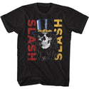 Slash-Double Slash Skull-Black Adult S/S Tshirt - Coastline Mall
