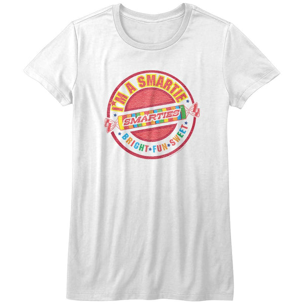 Smarties-I'm A Smartie-White Ladies S/S Tshirt - Coastline Mall