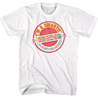 Smarties-Im A Smartie-White Adult S/S Tshirt - Coastline Mall