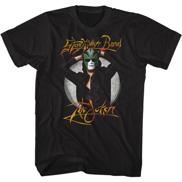 Steve Miller Band - The Joker Logo Black Adult Short Sleeve T-Shirt tee - Coastline Mall