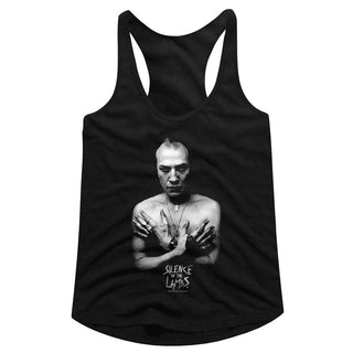 Silence Of The Lambs - Glam Shot | Black Ladies Racerback Tank - Coastline Mall