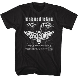 Silence Of The Lambs - Negative Logo Black Adult Short Sleeve T-Shirt tee - Coastline Mall