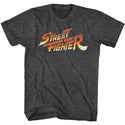 Street Fighter-Logo-Black Heather Adult S/S Tshirt - Coastline Mall