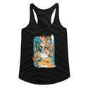 Street Fighter-Dual Chun Li-Black Ladies Racerback - Coastline Mall