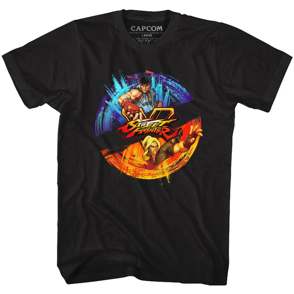 Street Fighter-Two Colors-Black Adult S/S Tshirt - Coastline Mall