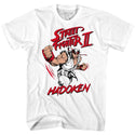 Street Fighter-Hadoken-White Adult S/S Tshirt - Coastline Mall