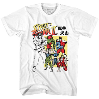 Street Fighter-Sf2-White Adult S/S Tshirt - Coastline Mall