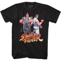Street Fighter-Aku Ryu Logo-Black Adult S/S Tshirt - Coastline Mall