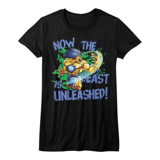 Street Fighter-Beast Unleashed-Black Ladies S/S Tshirt - Coastline Mall