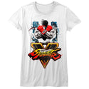 Street Fighter-Streetfighta-White Ladies S/S Tshirt - Coastline Mall