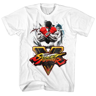 Street Fighter-Streetfighta-White Adult S/S Tshirt - Coastline Mall
