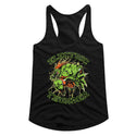 Street Fighter-Electric Thunder-Black Ladies Racerback - Coastline Mall