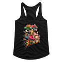 Street Fighter-Stftr-Black Ladies Racerback - Coastline Mall