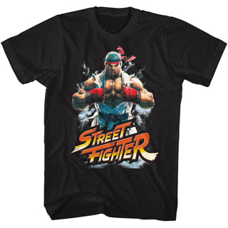 Street Fighter-Fistbump-Black Adult S/S Tshirt - Coastline Mall