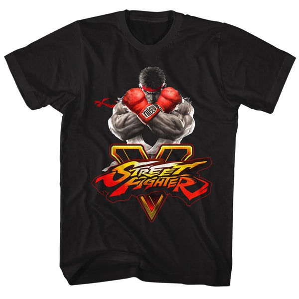 Street Fighter-Sfv Key-Black Adult S/S Tshirt - Coastline Mall