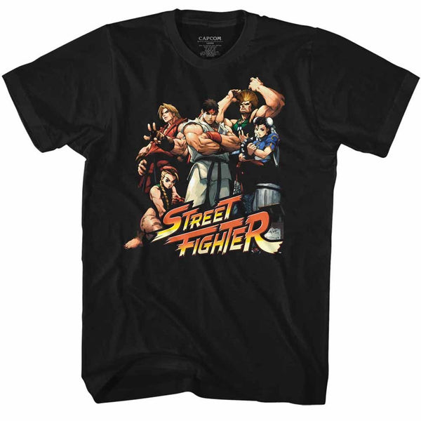 Street Fighter-Cool Kids-Black Adult S/S Tshirt - Coastline Mall