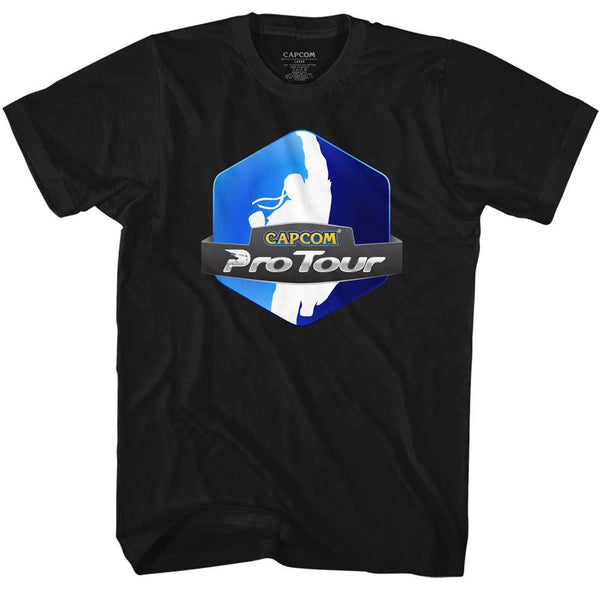 Street Fighter-Pro Tour-Black Adult S/S Tshirt - Coastline Mall