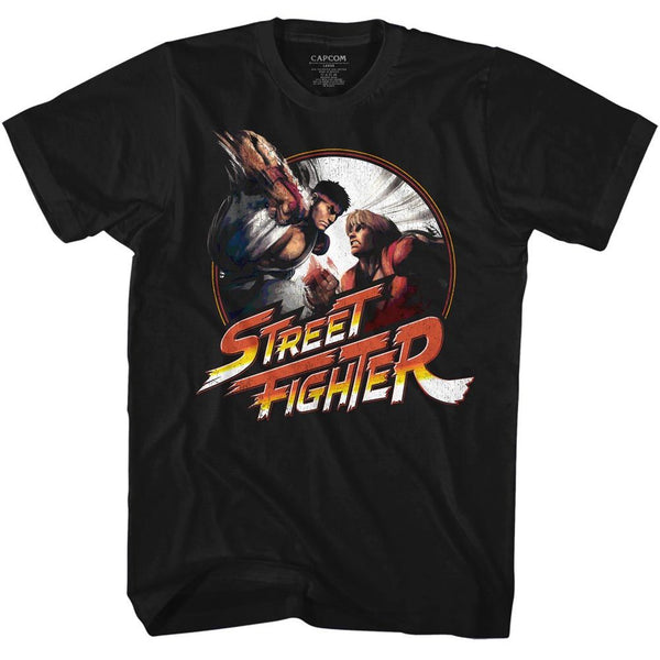 Street Fighter-Punchy-Black Adult S/S Tshirt - Coastline Mall