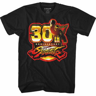 Street Fighter-Sf30-Black Adult S/S Tshirt - Coastline Mall